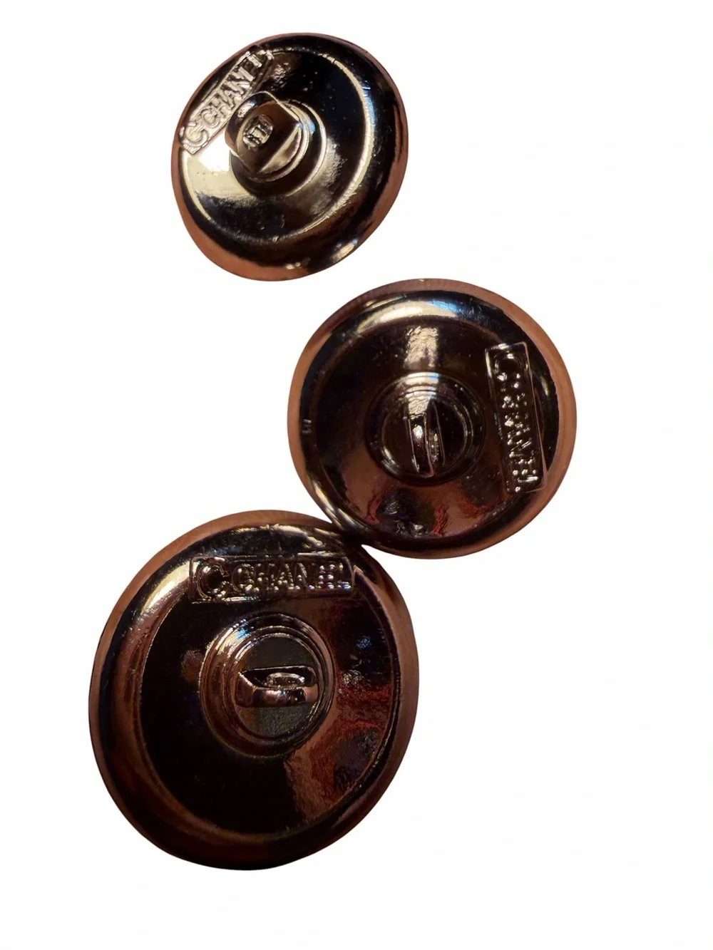CHANEL Light Blue Enamel Bird CC Crystal-Trim Button Set